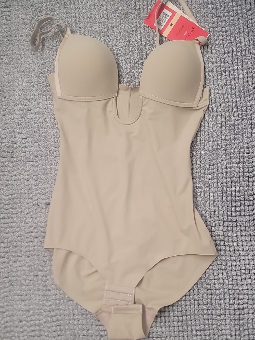 Seamless Nude Shapewear Bodysuit with Underwire Support